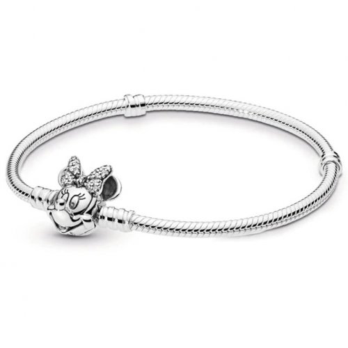 Bratara placat argint tip Pandora Minnie Mouse 18cm