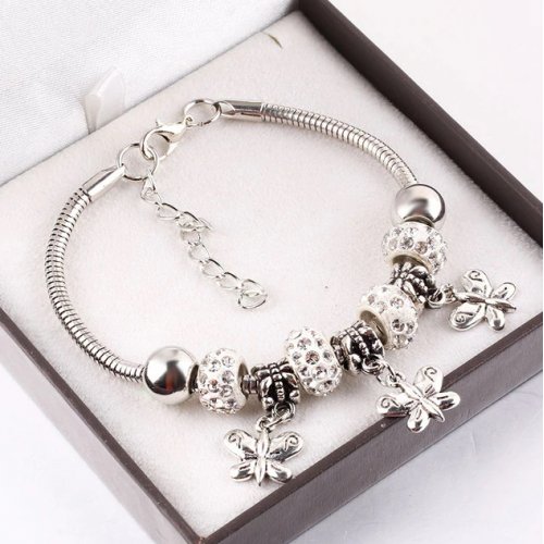 Bratara placat argint tip Pandora Luck