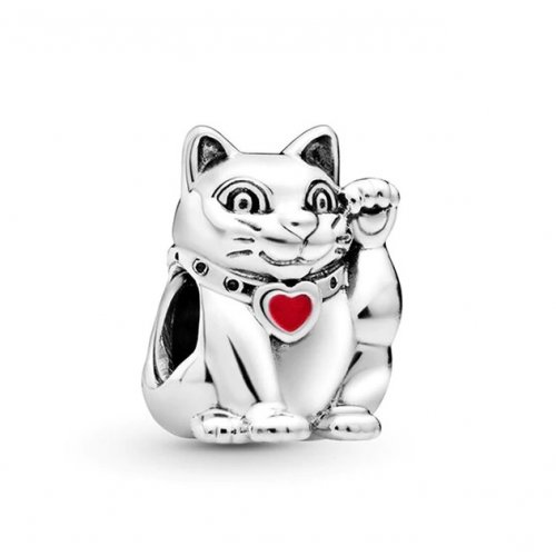 Talisman Charm Pandora argint Pisica Feng Shui