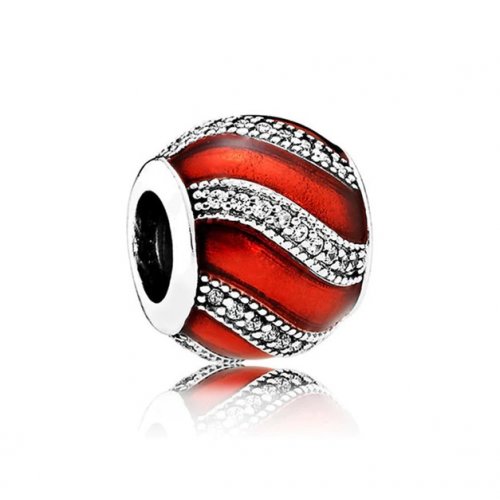 Talisman Charm Pandora argint Cercul Rosu