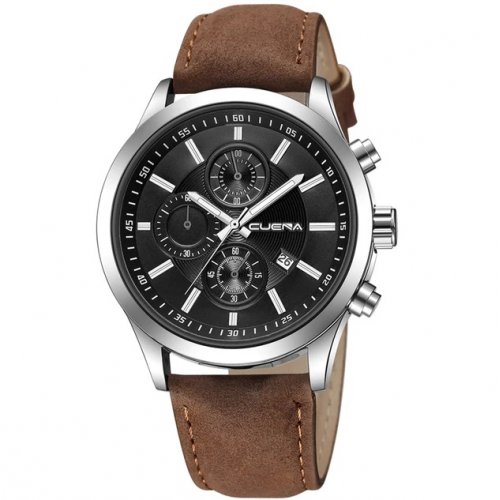 Ceas barbati Alpha Business Class piele maro