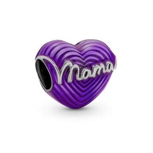 Charm pentru Pandora talisman argint Mama Mov