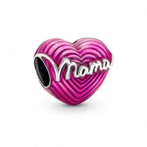Charm pentru Pandora talisman argint Mama roz